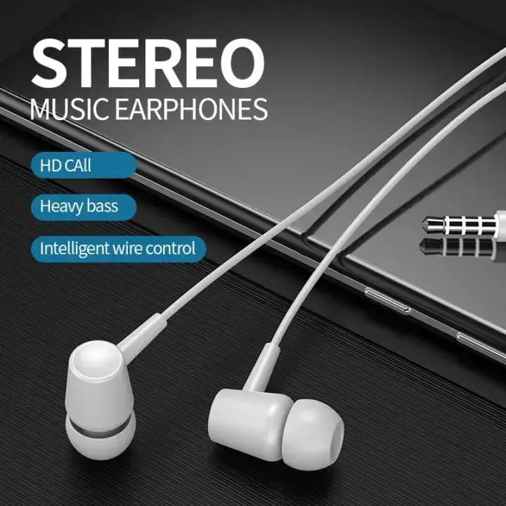 Stereo In Ear Handsfree Earphones with High Quality Sound and Mic
