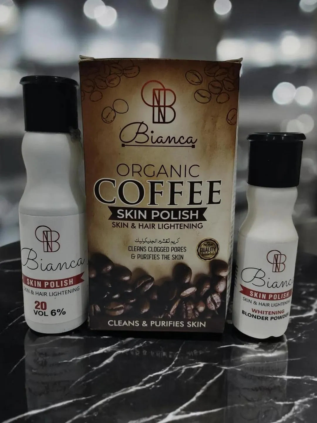 Organic Coffee Skin Polisher 20% Whitening Cream