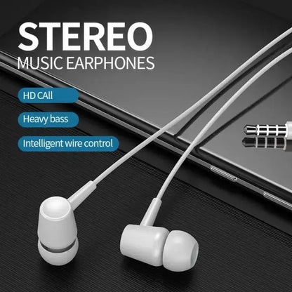Stereo In Ear Handsfree Earphones with High Quality Sound and Mic