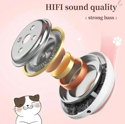 Cat-Ear Bluetooth Headphones for All Devices